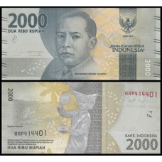 Indonésia P-155b Fe 2.000 Rupiah 2017 Mohammad Husni Thamrin 
