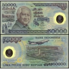 Indonésia P-134a Fe 50.000 Rupiah 1993 Polímero