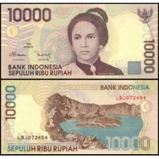 Indonésia P-137a Fe 10.000 Rupiah 1998