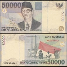 Indonésia P-139e Fe 50.000 Rupiah 2003 Wage Rudolf Soepratman 