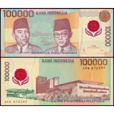 Indonésia P-140 Fe 100.000 Rupiah 1999 Polímero