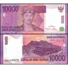 Indonésia P-143a FE 10.000 Rupiah	2005