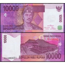 Indonésia P-143d Fe 10.000 Rupiah 2008