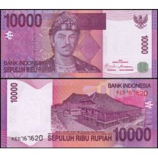 Indonésia P-143e Fe 10.000 Rupiah 2009