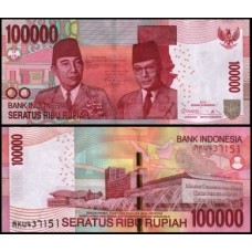 Indonésia P-153c.2 Fe 100.000 Rupiah 2013