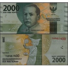 Indonésia P-155c.2 Fe 2.000 Rupiah 2018 Mohammad Husni Thamrin