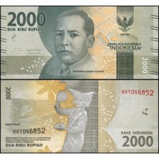 Indonésia P-155a Fe 2.000 Rupiah 2016 Mohammad Husni Thamrin 