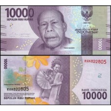 Indonésia P-157b Fe 10.000 Rupiah 2017 Frans Kaisiepo