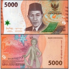 Indonésia P-164 Fe 5.000 Rupiah 2022 Idham Chalid