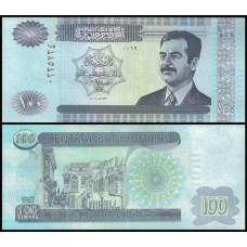 Iraq Iraque P-87 Fe 100 Dinars 2002 Saddam Hussein
