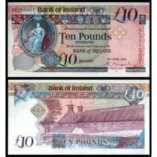 Ireland Northern Irlanda do Norte P-84 Fe 10 Pounds 2008 Comemorativa