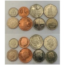 Isle Of Man Ilha Do Homem Set C/8 Moedas 2007 S/Fc (501) Rainha ♛