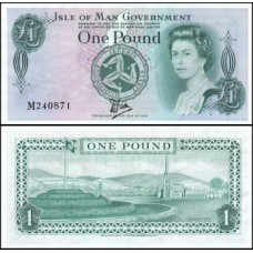 Isle Of Man Ilha Do Homem P-38a Fe 1 Pound ND (1983) Tyvek Rainha ♛