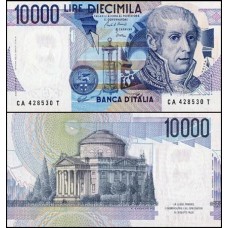 Italy Itália P-112a.1 Fe 10.000 Lire 1984 Alessandro Volta