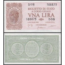 Italy Itália P-29b Fe 1 Lira 1944