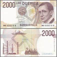 Italy Itália P-115a.2 Fe 2.000 Lire 1992 Guilherme Marconi