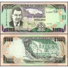 Jamaica P-80b Fe 100 Dollars 2002 Jamaica P-80b Fe 100 Dollars 2002