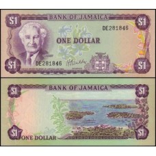 Jamaica P-59b Fe 1 Dollar ND (1976)