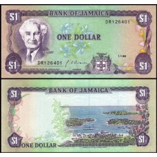 Jamaica P-68Ad Fe 1 Dollar 1990 Sir Alexander Bustamante