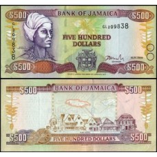Jamaica P-81b Fe 500 Dollars 2003 Rainha Nanny Granny Jamaica P-81b Fe 500 Dollars 2003 Rainha Nanny Granny