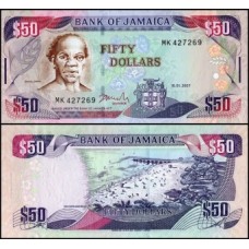 Jamaica P-83b Fe 50 Dollars 2007 Sam Sharpe Jamaica P-83b Fe 50 Dollars 2007 Sam Sharpe