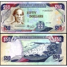 Jamaica P-83d Fe 50 Dollars 2009 Sam Sharpe Jamaica P-83d Fe 50 Dollars 2009 Sam Sharpe