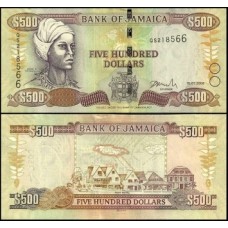 Jamaica P-85f Fe 500 Dollars 2008 Jamaica P-85f Fe 500 Dollars 2008