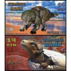 Jurassic Bank 19 Din 2015 Fe Protoceratops Polímero Fantasia