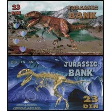 Jurassic Bank 23 Din 2015 Fe Giganotosaurus Polímero Fantasia