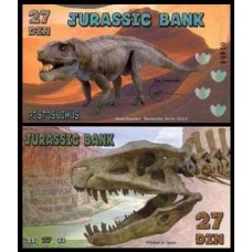 Jurassic Bank 27 Din 2015 Fe Postosuchus Polímero Fantasia