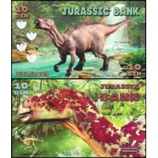 Jurassic Bank 10 Din 2017 Fe Iguanodon Polímero Fantasia