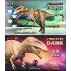 Jurassic Bank 18 Din 2017 Fe Acrocanthosaurus Polímero Fantasia