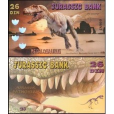 Jurassic Bank 26 Din 2017 Fe Megalosaurus Polímero Fantasia