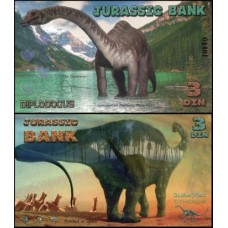 Jurassic Bank 3 Din 2015 Fe Diplodocus Polímero Fantasia
