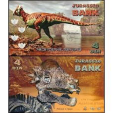 Jurassic Bank 4 Din 2017 Fe Pachycephalosaurus Polímero Fantasia