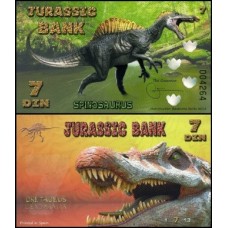 Jurassic Bank 7 Din 2015 Fe Spinosaurus Polímero Fantasia