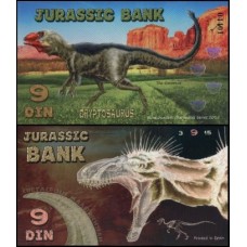 Jurassic Bank 9 Din 2015 Fe Dryptosaurus Polímero Fantasia