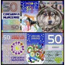 Kamberra Camberra 50 Numismas 2018 Fe Cachorro Polímero Fantasia