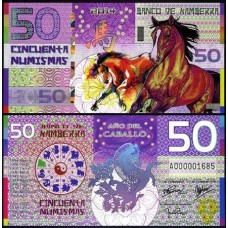 Kamberra Camberra 50 Numismas 2014 Fe Cavalo Polímero Fantasia