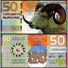 Kamberra Camberra 50 Numismas 2015 Fe Cabra Polímero Fantasia