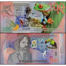 Kamberra Camberra 200 Numismas 2014 Fe Sapo Polímero Fantasia