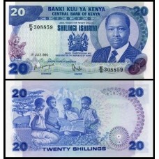 Kenya Quênia P-21c Fe 20 Shillings 1984
