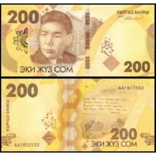 Kyrgyzstan Quirguistão P-37a Fe 200 Som 2023 Alykul Osmonov