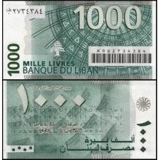 Lebanon Líbano P-84a Fe 1.000 Livres 2004