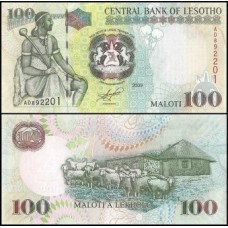 Lesotho Lesoto P-19e Fe 100 Maloti 2009