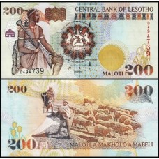 Lesotho Lesoto P-20b Fe 200 Maloti 2001 