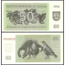 Lithuania Lituânia P-41 Fe 50 Talonas 1992