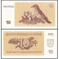 Lithuania Lituânia P-40 Fe 10 Talonas 1992