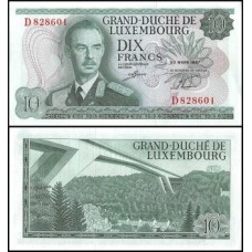 Luxembourg Luxemburgo P-53a Fe 10 Francs 1967