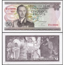 Luxembourg Luxemburgo P-55b Fe 50 Francs 1972